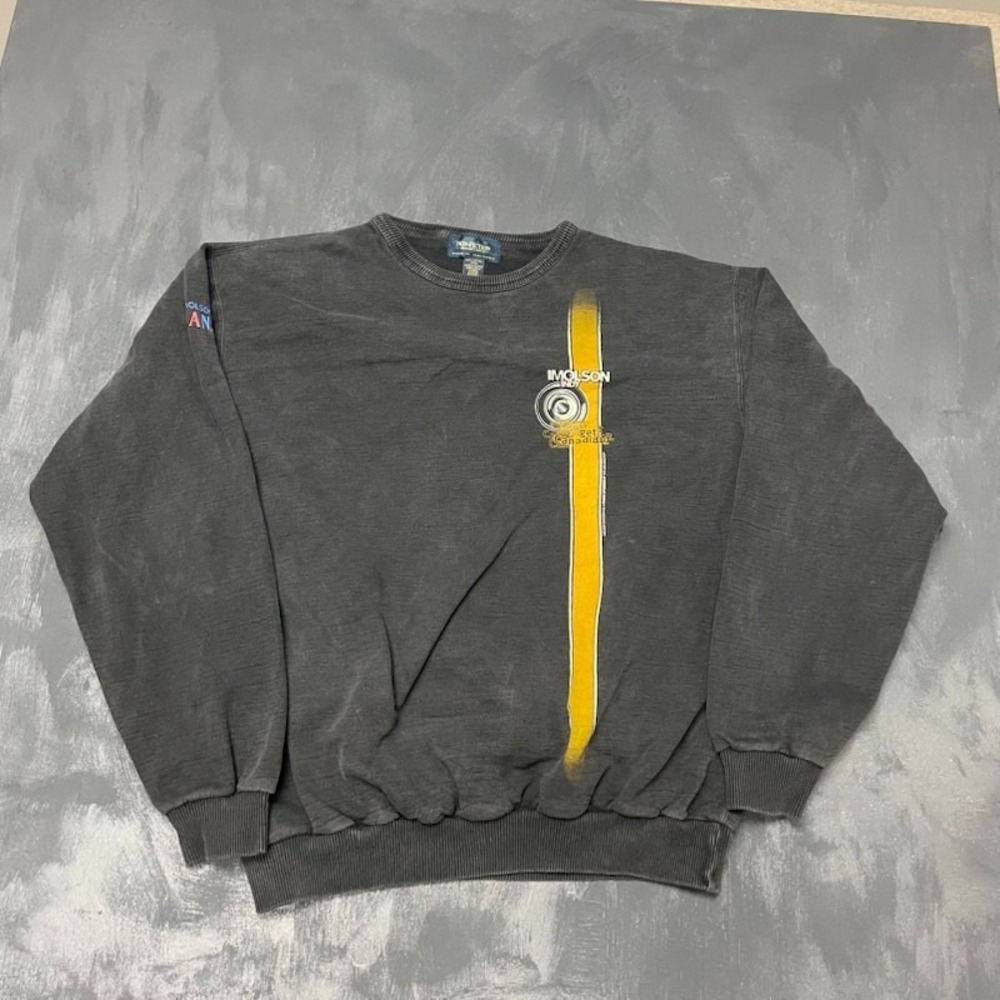 Vintage Molson Indy Racing Sweatshirt Men Extra Large Black 1990s Non-Fiction